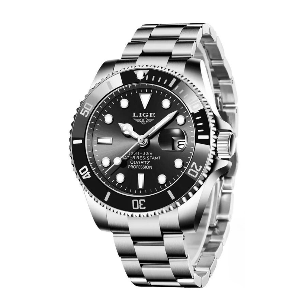 Relógio de luxo acessível. Pulseira de aço inoxidável e ajustável. Estilo, Elegância e Lifestyle. Relógio de pulso masculino, sofisticado e de qualidade. Desing clássico e moderno. Relógio durável e resistente, vidro de safira anti arranhões.
